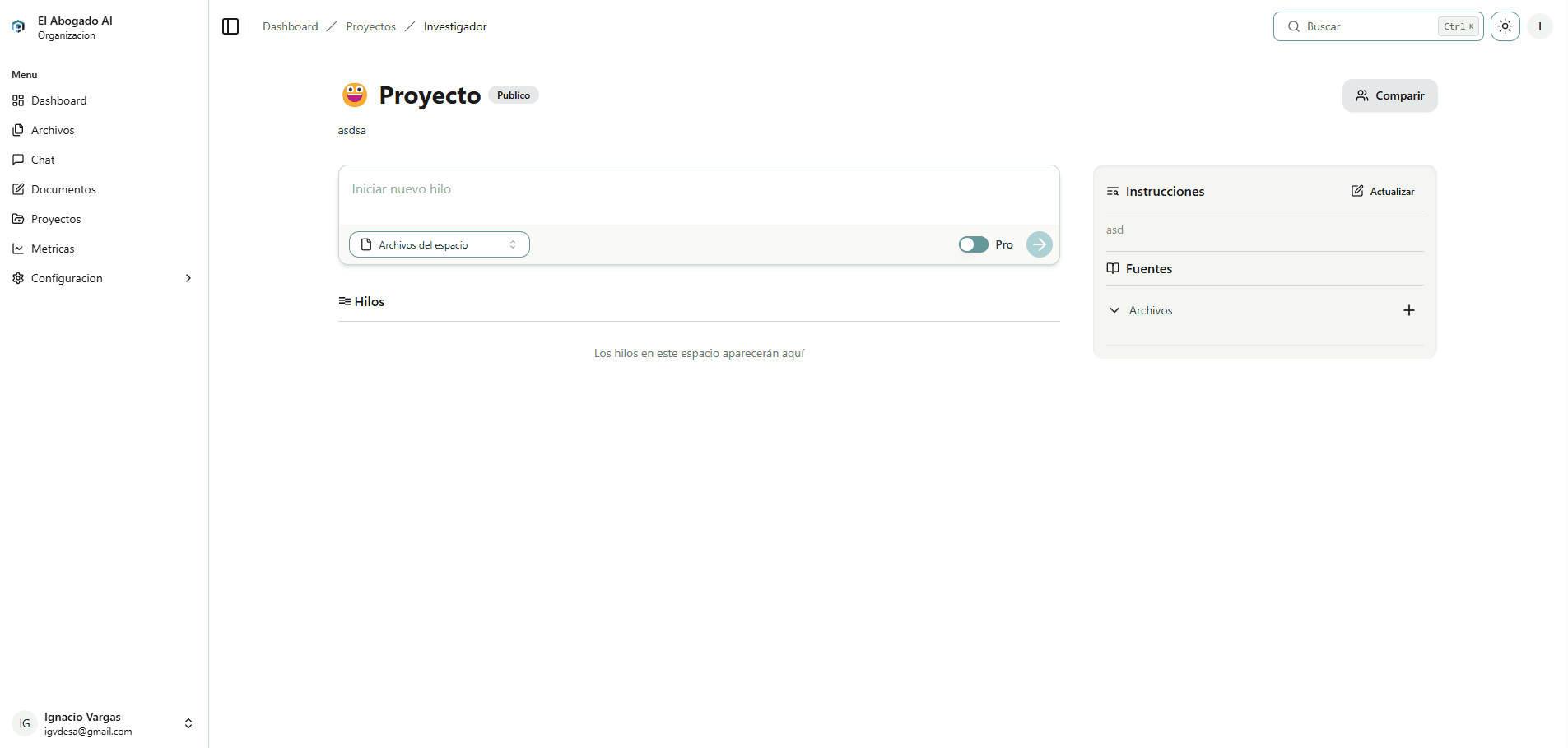 Investigador Legal Avanzado
